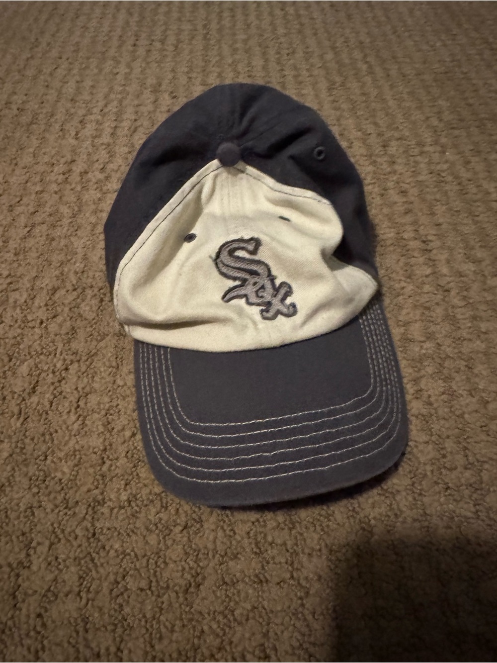 Chicago White Sox Two-Tone Kids Baseball Cap - Navy & White